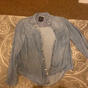 Denim button down
